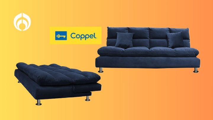 Coppel remata este sofá cama super resistente y con cojines incluidos