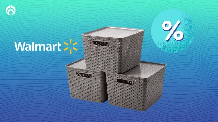 Walmart rebaja set de cestas de almacenamiento con tapa, perfectas para organizar el clóset