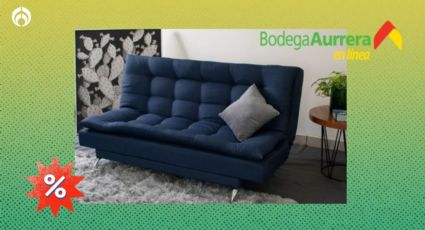 Bodega Aurrera remata sofá cama matrimonial cómodo, resistente, elegante y de 3 posiciones