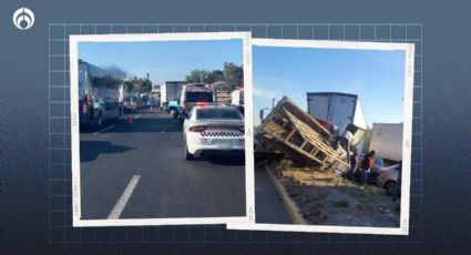 Carambola en la México-Querétaro: choque deja 2 lesionados (VIDEO)