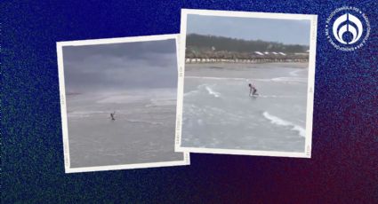 Tormenta tropical Alberto: hombre se mete al mar pese a alerta por oleaje intenso (VIDEO)