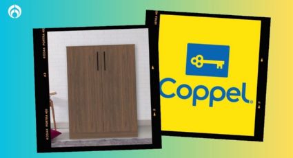 Coppel remata esta zapatera de madera con dos puertas para que guardes hasta 15 pares