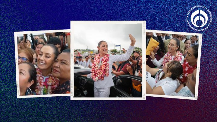 (VIDEO) Apapachos, 'selfies' y abrazos, así recibieron a Claudia Sheinbaum en Minatitlán