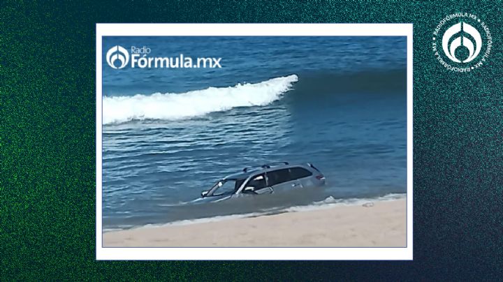 A lo 'Hot Wheels': rescatan del mar una camioneta en aguas de Mazatlán (VIDEO)