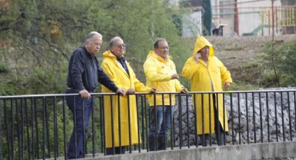 Aminoran inundaciones con represas en Escobedo NL