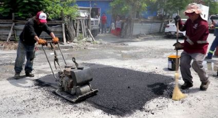 Intensifican trabajos de pavimentación en Escobedo NL