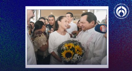 Entre flores, abrazos y sonrisas, así recibieron a Claudia Sheinbaum en Mérida