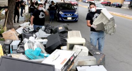 Recaudan material reciclable en centro de acopio en Escobedo NL