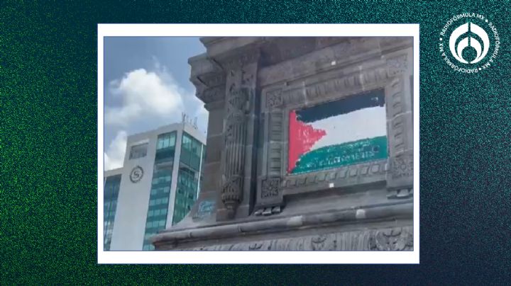 Marcha LGBT+ en CDMX: pintan bandera de Palestina en el Ángel; protestan en Embajada de Israel
