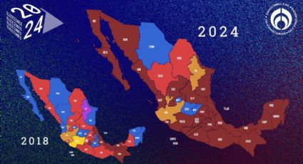 Así queda el mapa político de México tras las Elecciones 2024, comparado con 2018