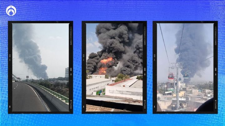 (VIDEO) Incendio en Ecatepec: arde fábrica de plásticos; humo es visible en CDMX