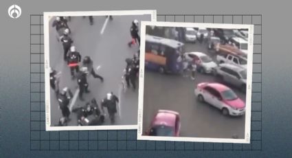 (VIDEO) Auto embiste a policías en manifestación de taxistas en Insurgentes Sur; hay 7 heridos