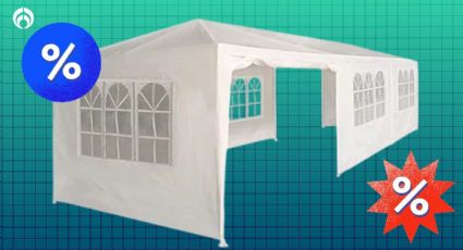 La carpa impermeable Jardimex de 9x3 m con ventanas que Walmart está rematando