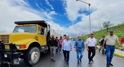 Apoya Escobedo con maquinaria por Tormenta Alberto en NL