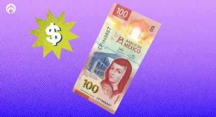 El billete de 100 pesos de Sor Juana con número de serie palíndromo que vale hasta 500 mil pesos