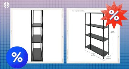 El anaquel metálico negro de 4 niveles que soporta 200 kg que Walmart tiene 'regalado'