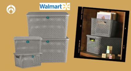 Walmart tiene económico este kit de cajas organizadoras tipo rattan, ideal para guardar de todo