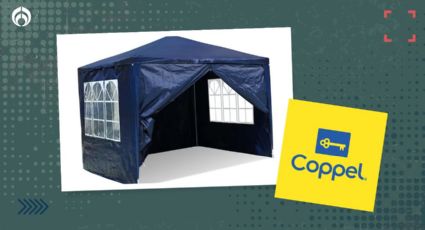 Coppel remata elegante carpa azul para fiestas (menos de 1600 pesos)