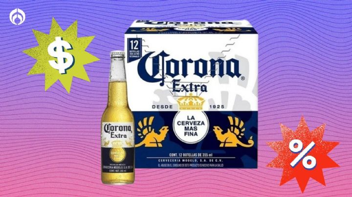 Walmart tiene baratísimo el cartón con 12 botellas de cerveza Corona, hecha 100% en México