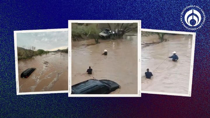 'El Héroe del Sombrero’: salva a familia atrapada en vehículo tras tormenta en Sonora (VIDEO)