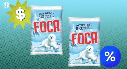 Bodega Aurrera remata 2 detergentes en polvo FOCA que remueven manchas difíciles y cuida el ambiente