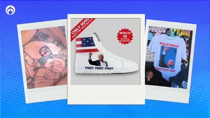 Hacen su agosto con atentado a Trump: Venden tenis, playeras y hasta tatuajes