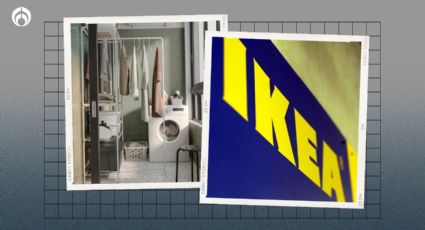 Ikea tiene a un súper precio este estante con tendedero para secar la ropa en época de lluvias