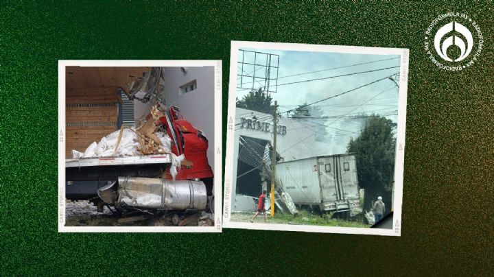 Tráiler se estrella contra autos y restaurante en la México-Toluca; hay 2 muertos