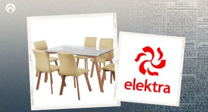 Liquidación: Elektra remata elegante comedor para 6 personas (le rebaja más de 11 mil pesos)