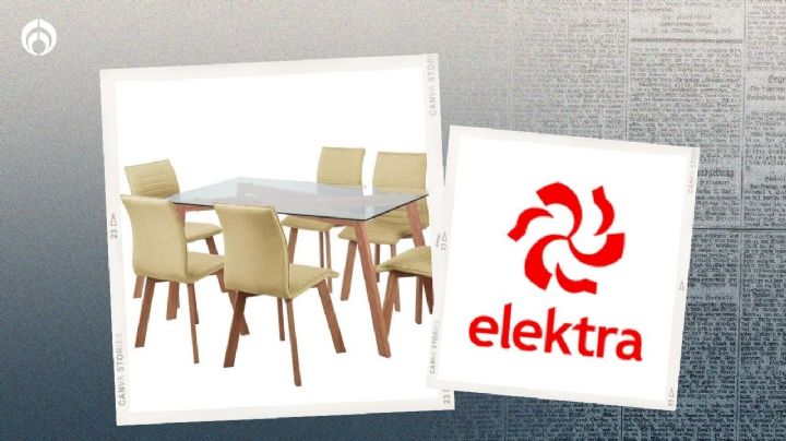 Liquidación: Elektra remata elegante comedor para 6 personas (le rebaja más de 11 mil pesos)