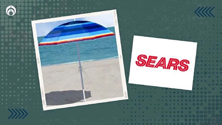 Sears le pone descuentazo a esta sombrilla de playa Nautica; perfecta para las vacaciones