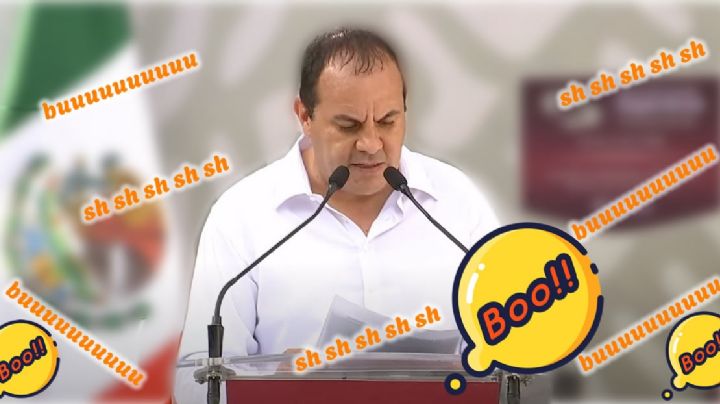 (VIDEO) Abuchean a Cuauhtémoc Blanco en visita de AMLO y Sheinbaum a Morelos