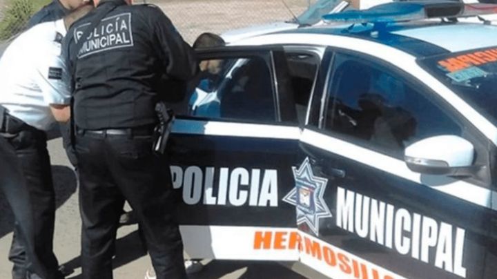 Detienen a pareja por golpear a policía en el centro de Hermosillo