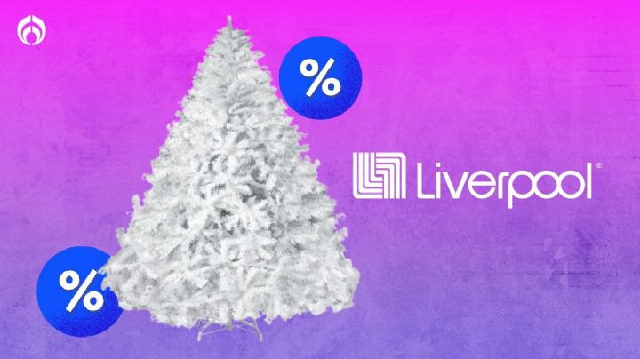 ¡Últimas horas! Liverpool remata bello árbol de Navidad alto, frondoso y con aspecto natural