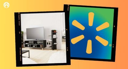 Walmart pone a mitad de precio este moderno mueble para TV, que también funciona como organizador