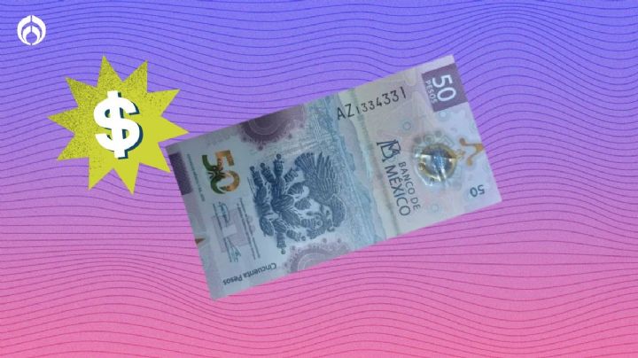 El billete de 50 pesos de ajolote con número de serie palíndromo que vale hasta 700 mil pesos