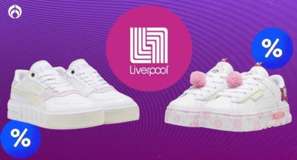 Regreso a clases: 6 pares de tenis blancos Puma para niña que Liverpool tiene en descuento