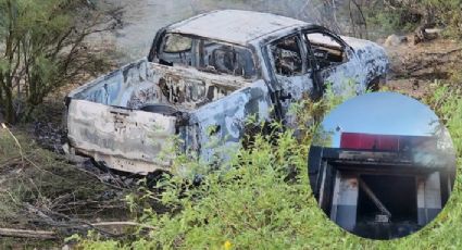 Fuerte enfrentamiento armado deja comercio y auto en llamas en Sonora