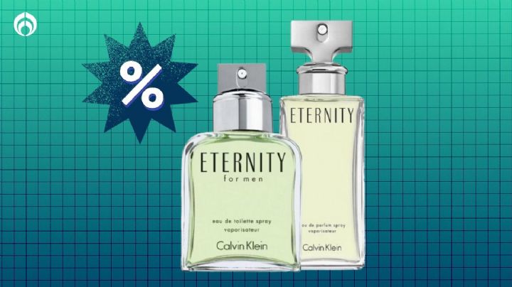 El set de fragancias Eternity de Calvin Klein para él y ella que Liverpool tiene a precio de remate