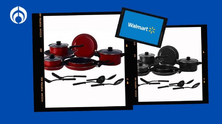 La batería de cocina antiadherente de 16 piezas que Walmart tiene muy económica