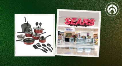 Sears liquida esta batería Tramontina de 18 piezas con antiadherente para rápida cocción