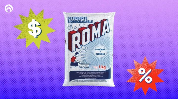 Bodega Aurrera tiene 'regalado' el detergente Roma de 1 kg; es excelente contra el percudido