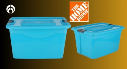 Home Depot remata en menos de 80 pesos estas cajas de plástico con tapa, ¡para almacenar de todo!