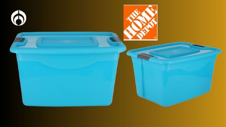 Home Depot remata en menos de 80 pesos estas cajas de plástico con tapa, ¡para almacenar de todo!