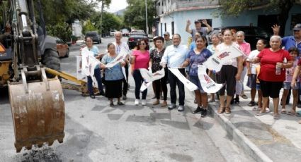 Arrancan trabajos de pavimentación en colonias de Escobedo NL