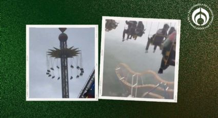 Pesadilla en Six Flags: se quedan varados en un juego en las alturas por culpa de la lluvia (VIDEO)