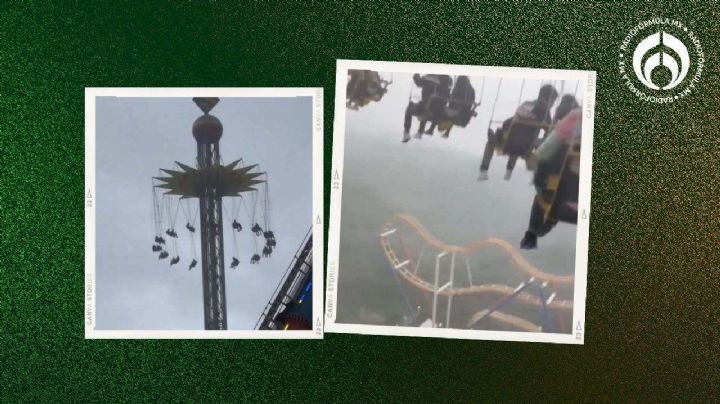 Pesadilla en Six Flags: se quedan varados en un juego en las alturas por culpa de la lluvia (VIDEO)