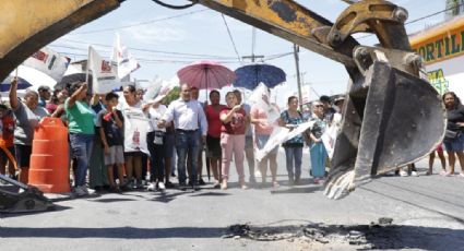 Arrancan trabajos de rehabilitación de avenida en Escobedo NL