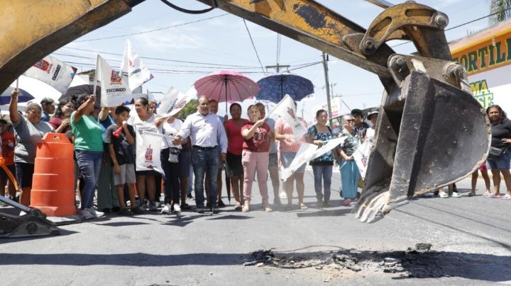 Arrancan trabajos de rehabilitación de avenida en Escobedo NL