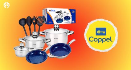 Coppel aplica descuentazo del 37 por ciento a esta batería Flavor Kitchen con 12 piezas de acero quirúrgico